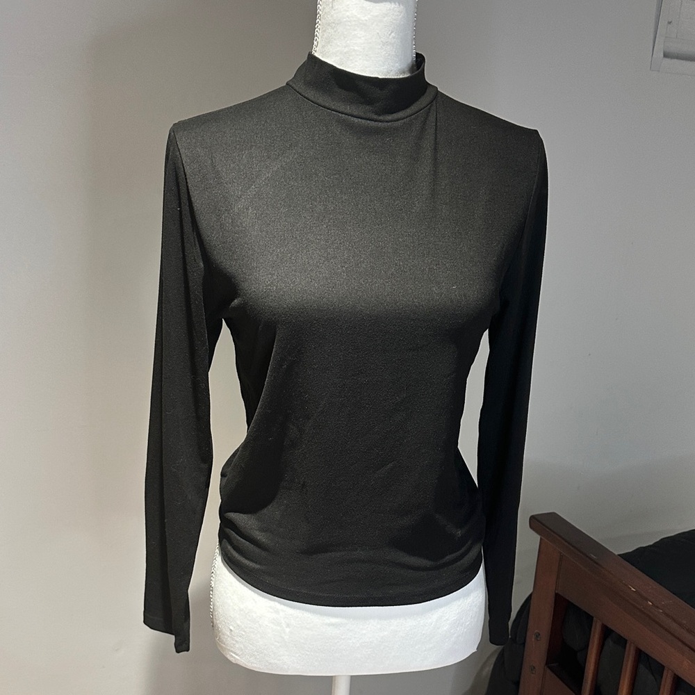 Chic Black Long Sleeve Women's Top
